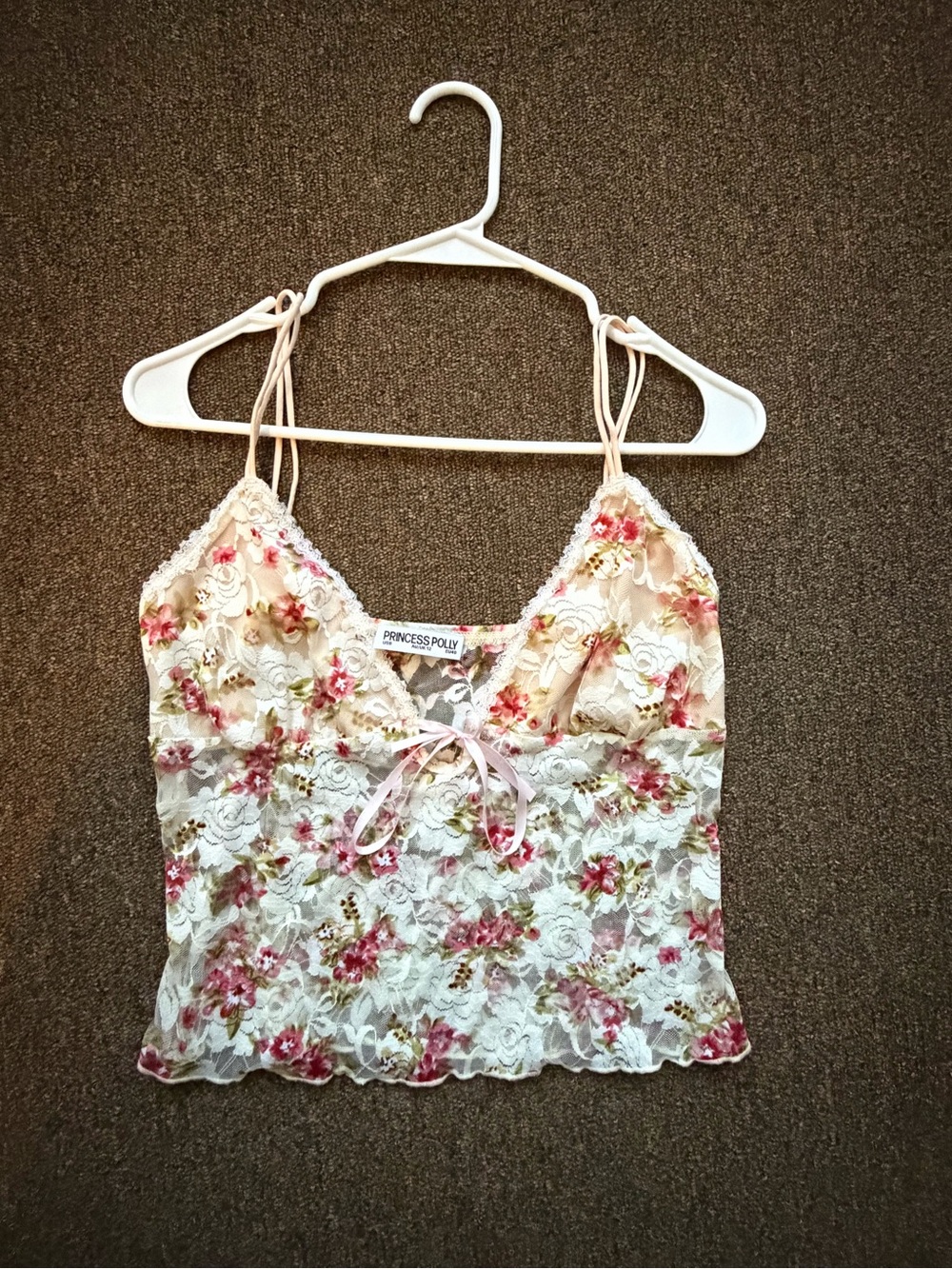 Princess Polly Floral Lace Cami Top